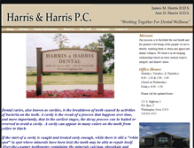 Tablet Screenshot of harrisandharrisdental.com